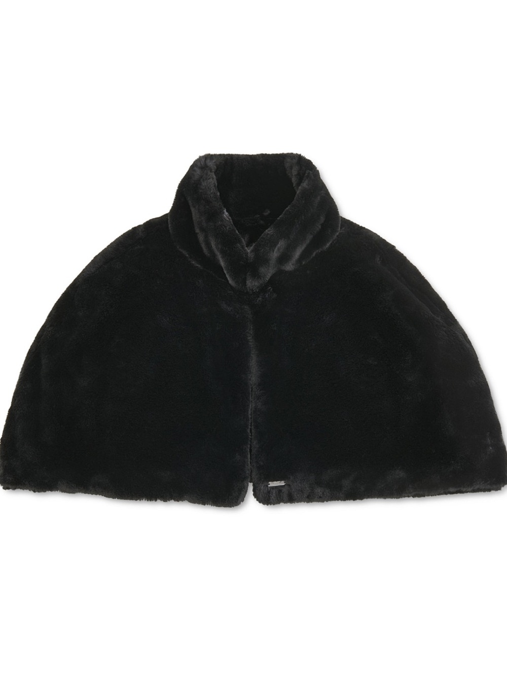 Karl Lagerfeld Paris Women's Faux-Fur Capelet black satin formal wedding event